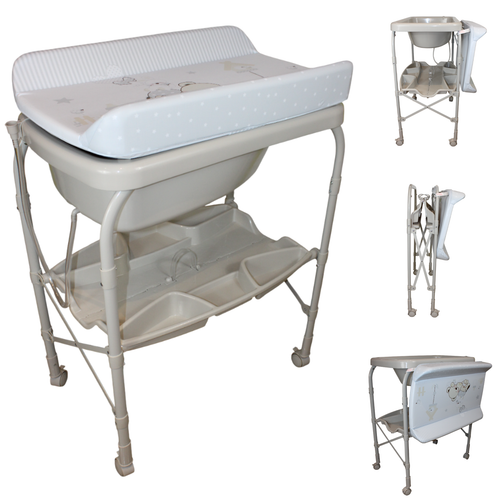 Bañera Para Bebé Plegable Con Cambiador