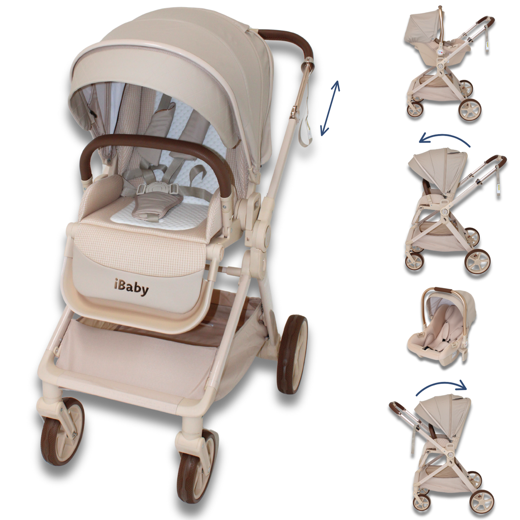 Carriola Ibaby Emma Elegante Mango Ajustable Y Reversible con portabebe