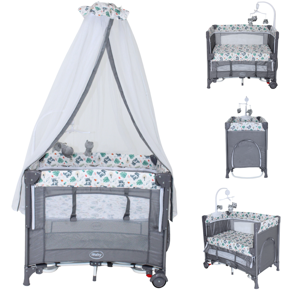 Cuna Corral Colecho MOM 4 ME ibaby Velo Alto Móvil Musical