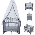 Cuna Corral Colecho MOM 4 ME ibaby Velo Alto Móvil Musical