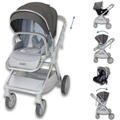 Carriola Ibaby Emma Elegante Mango Ajustable Y Reversible con portabebe