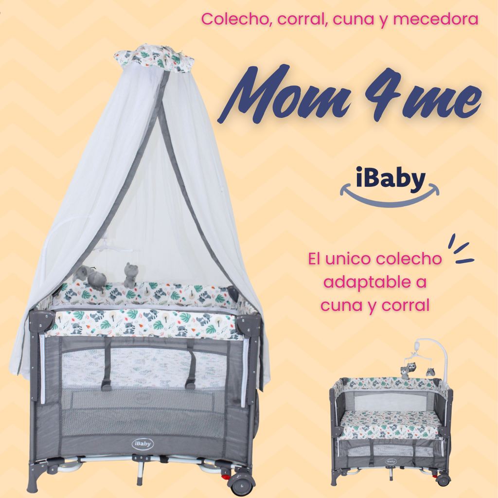 Cuna Corral Colecho MOM 4 ME ibaby Velo Alto Móvil Musical