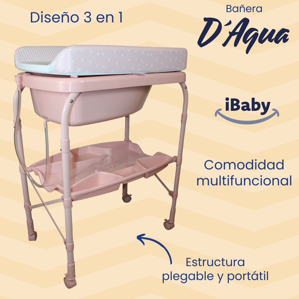 Bañera Para Bebé Plegable Con Cambiador