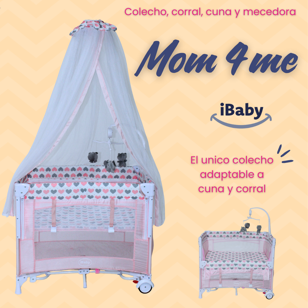 Cuna Corral Colecho MOM 4 ME ibaby Velo Alto Móvil Musical