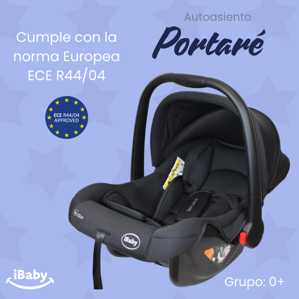 Autoasiento Porta Bebés Grupo 0+ Portaré Ibaby 3 En 1 Portaré Gris