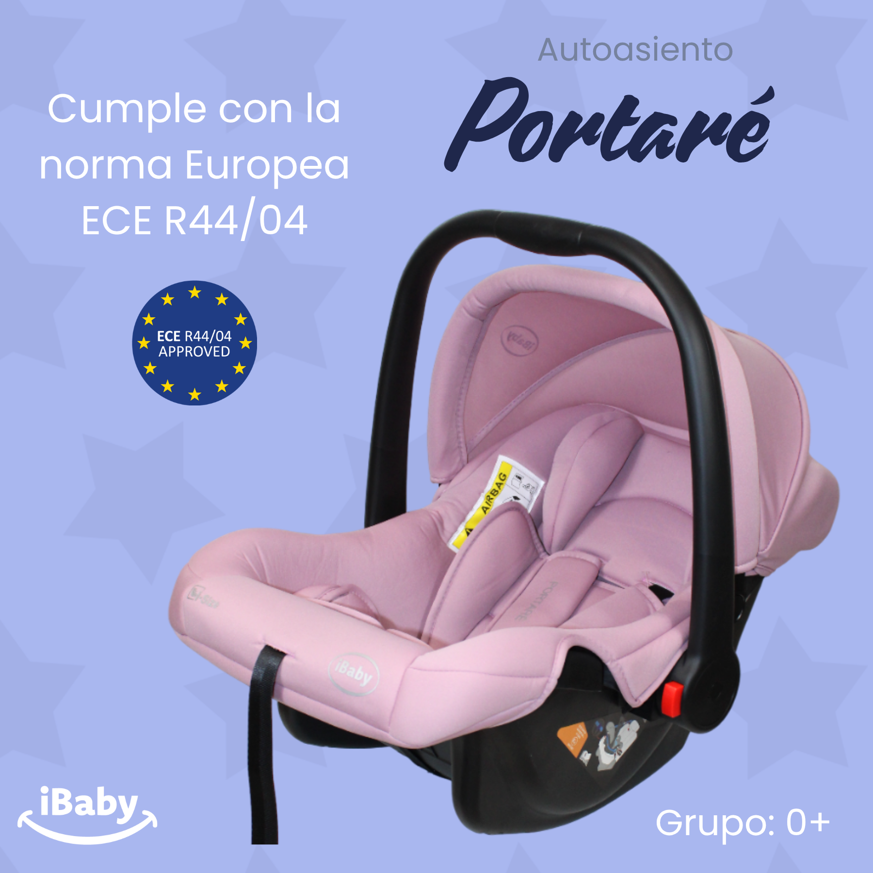 Autoasiento Porta Bebés Grupo 0+ Portaré Ibaby 3 En 1 Portaré Gris