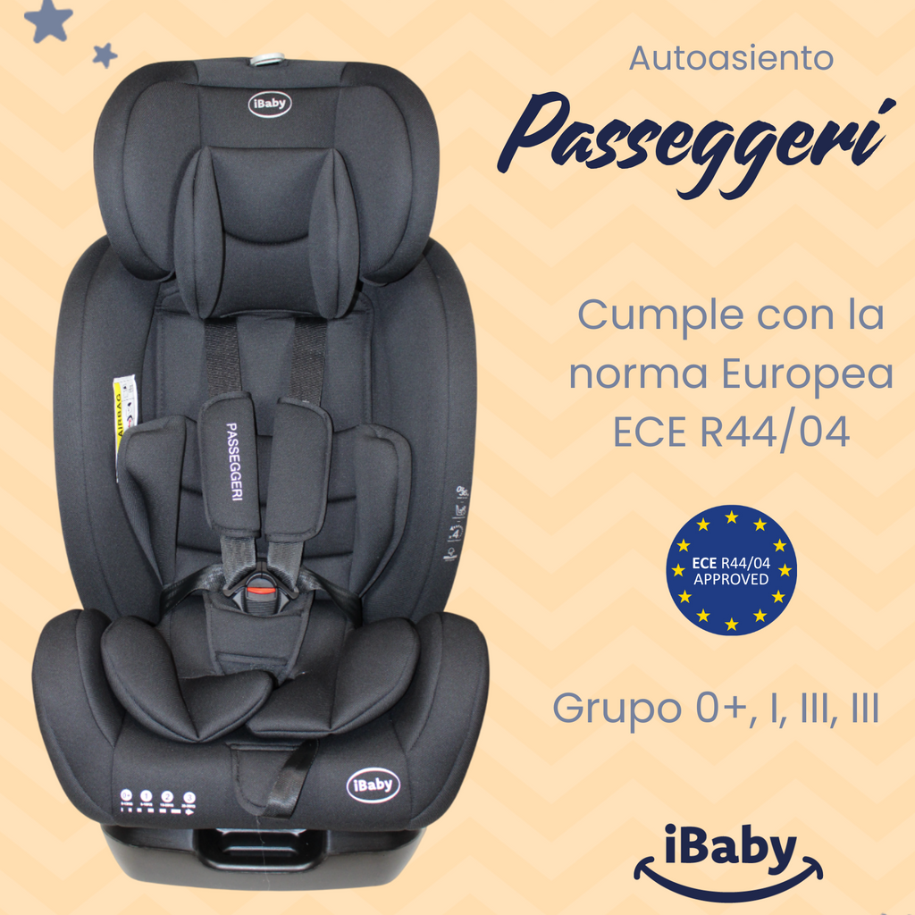Autoasiento Reclinable Desde 0 A 36 Kg Passegeri Ibaby Rosa Passegeri