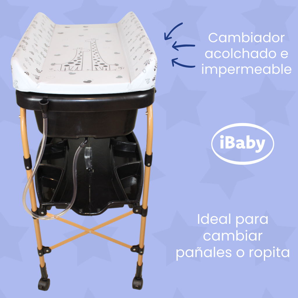 Bañera Para Bebé Plegable Con Cambiador