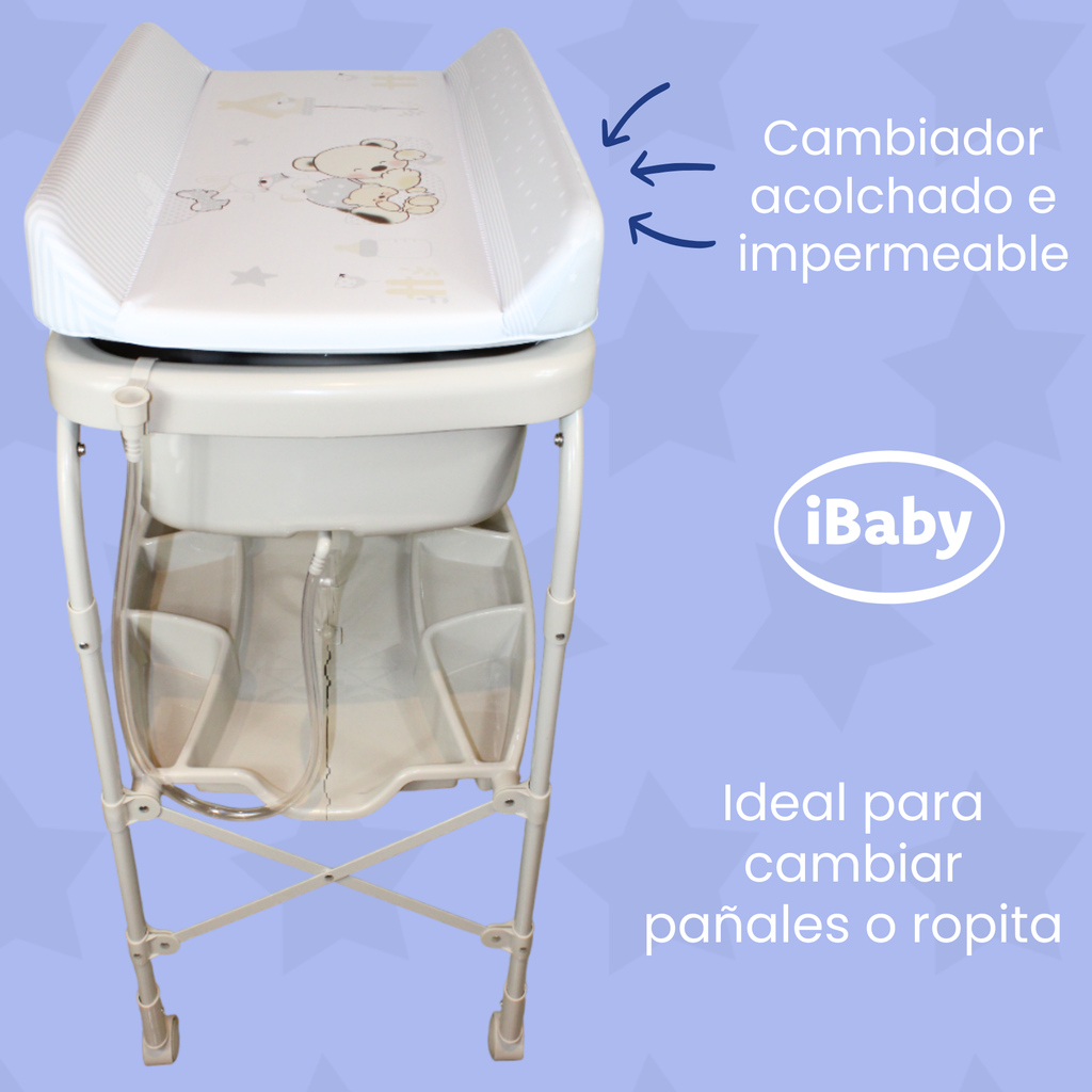 Bañera Para Bebé Plegable Con Cambiador