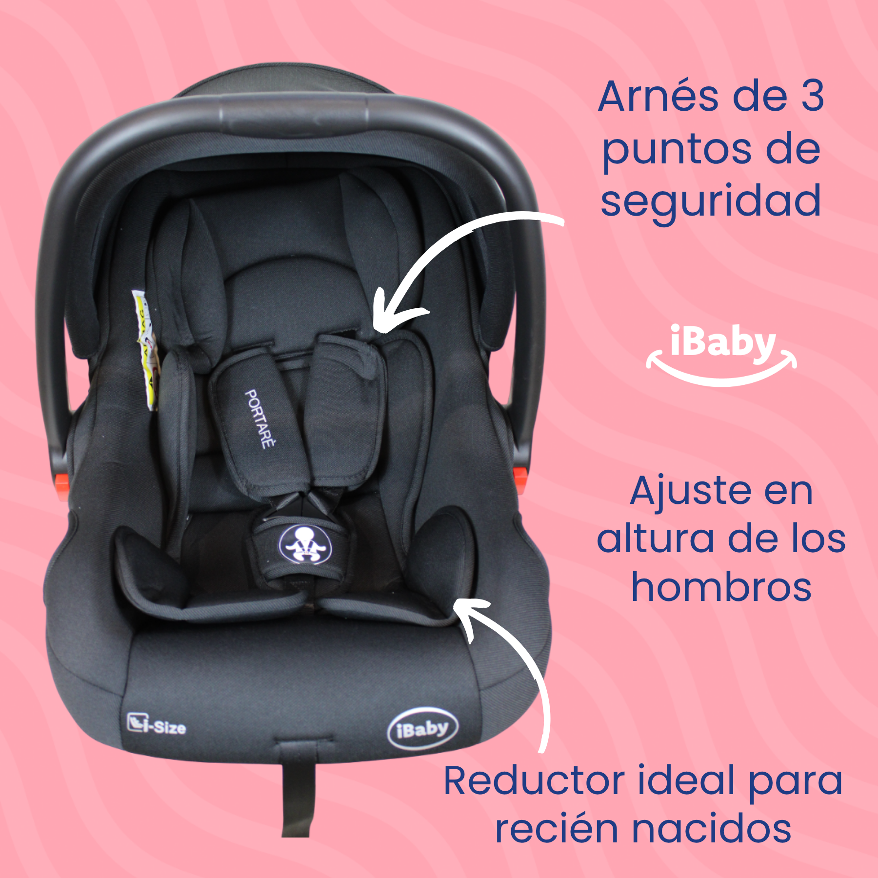 Autoasiento Porta Bebés Grupo 0+ Portaré Ibaby 3 En 1 Portaré Gris