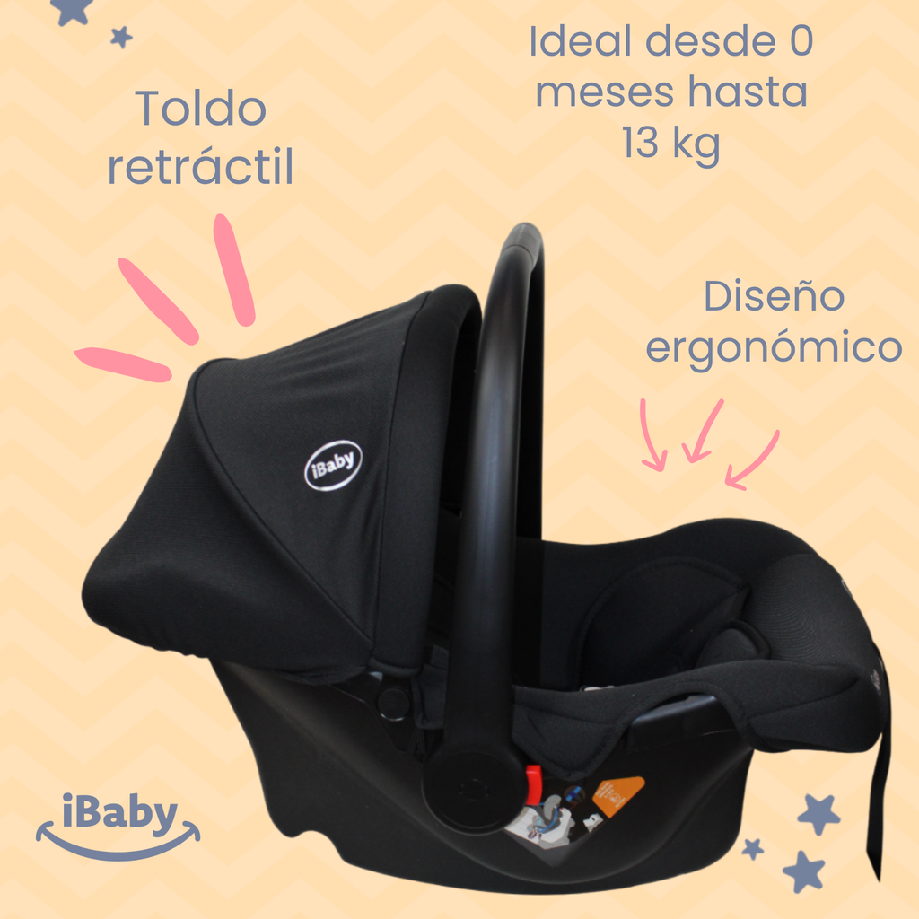 Autoasiento Porta Bebés Grupo 0+ Portaré Ibaby 3 En 1 Portaré Gris