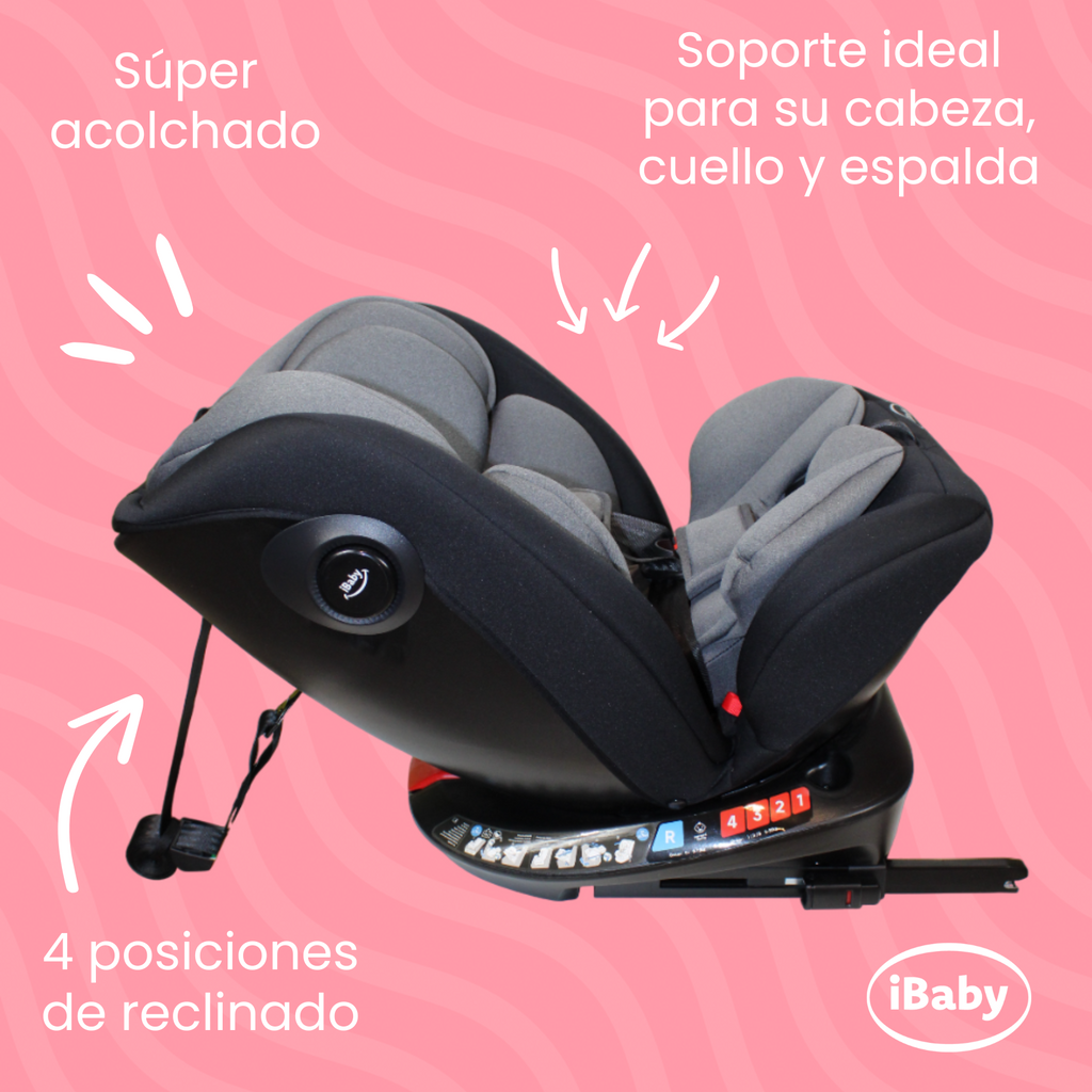 Autoasiento Reclinable Giro 360° Desde 0 A 36 Kg