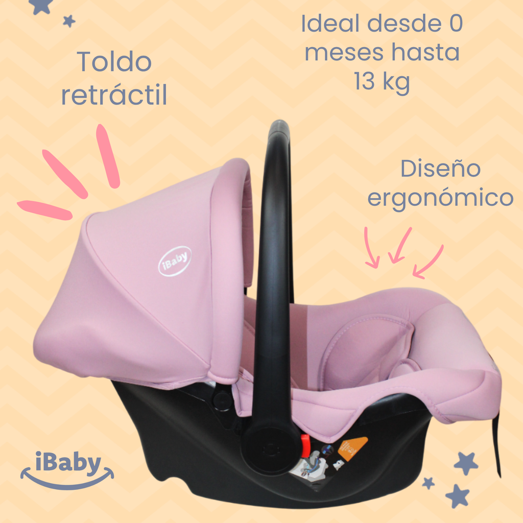 Autoasiento Porta Bebés Grupo 0+ Portaré Ibaby 3 En 1 Portaré Gris