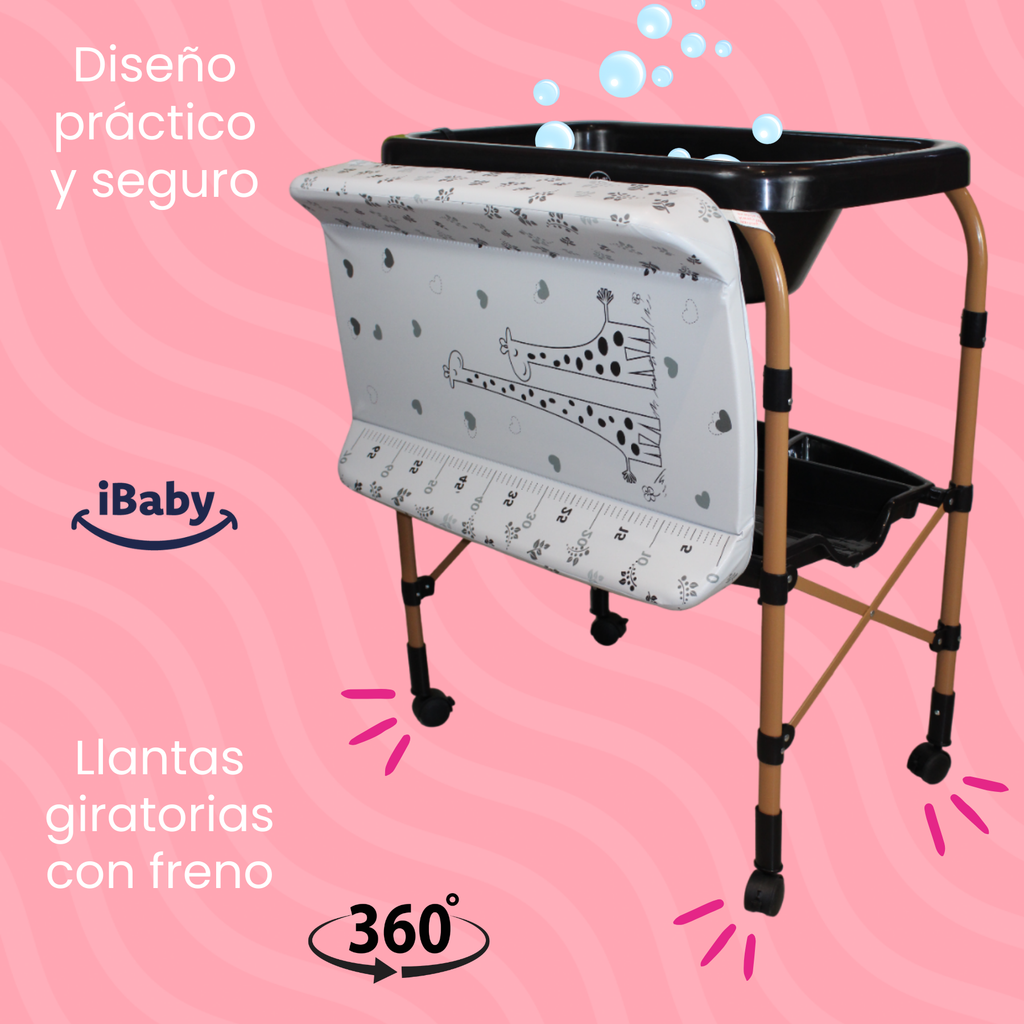 Bañera Para Bebé Plegable Con Cambiador