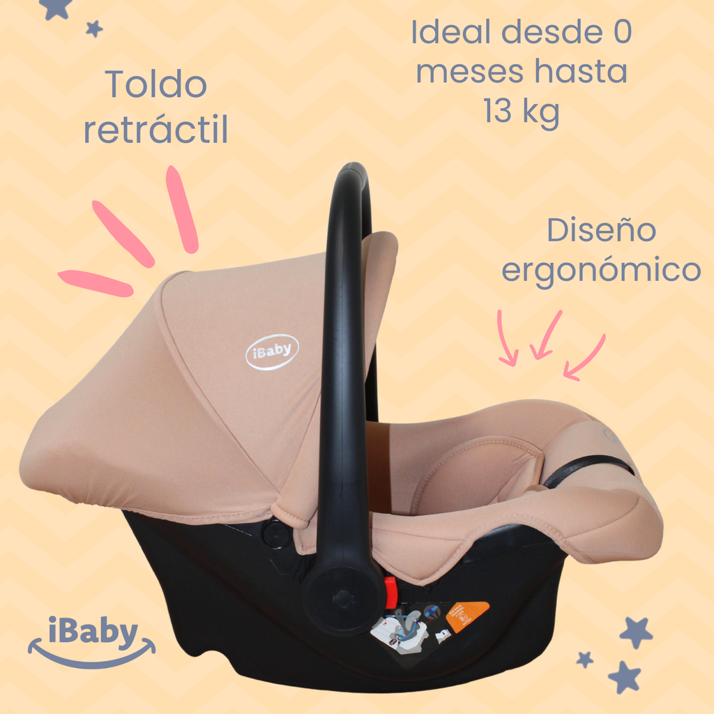 Autoasiento Porta Bebés Grupo 0+ Portaré Ibaby 3 En 1 Portaré Gris