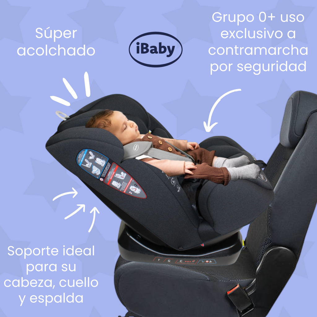 Autoasiento Reclinable Desde 0 A 36 Kg Passegeri Ibaby Rosa Passegeri