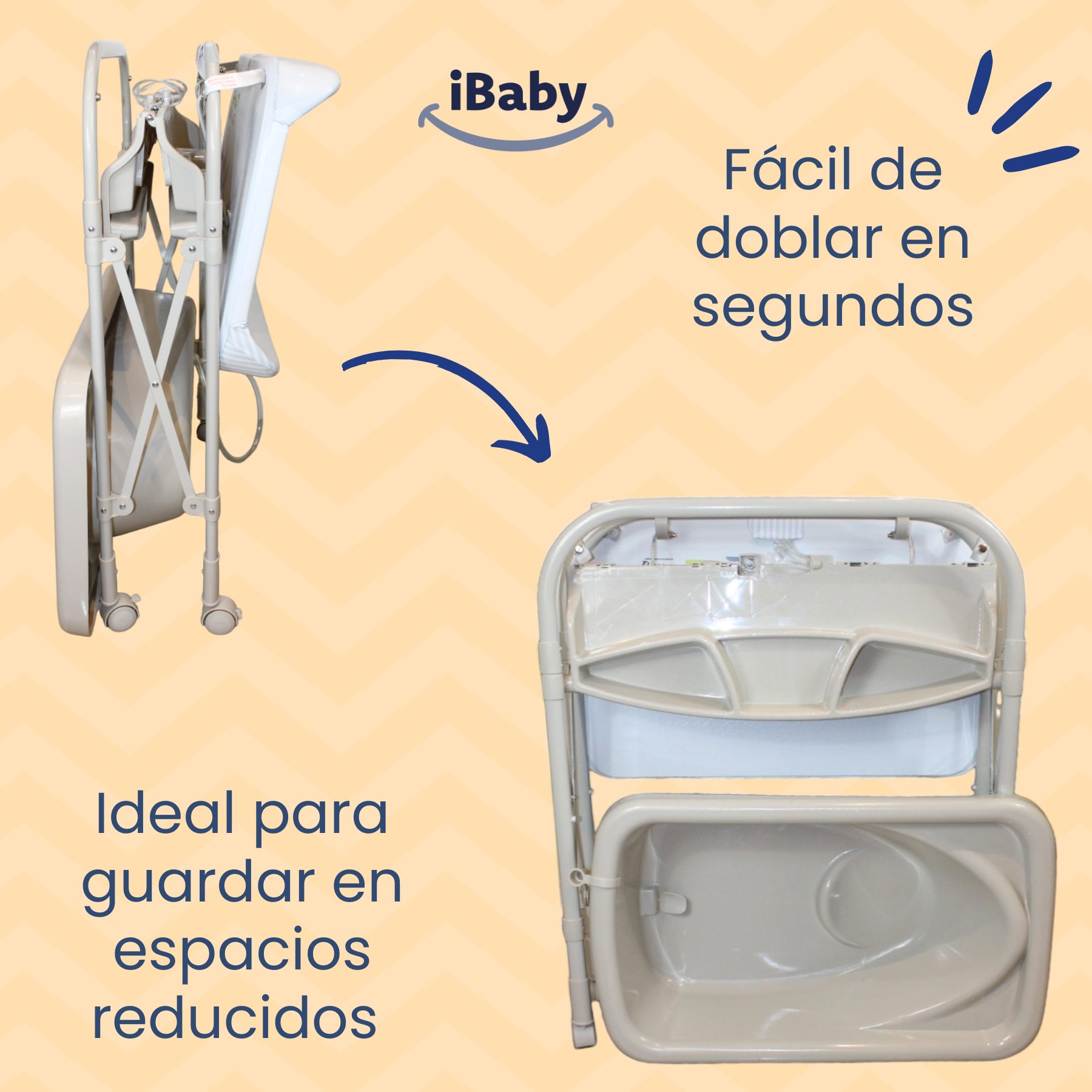 Bañera Para Bebé Plegable Con Cambiador