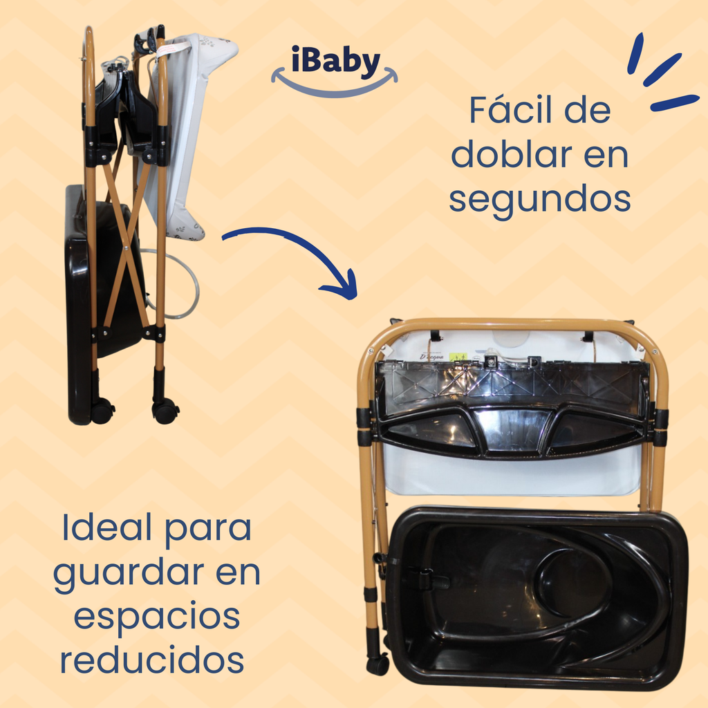 Bañera Para Bebé Plegable Con Cambiador