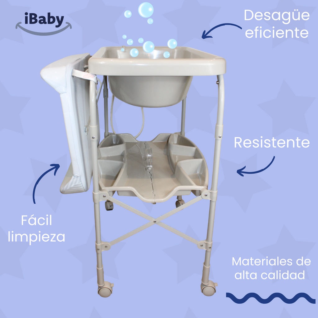 Bañera Para Bebé Plegable Con Cambiador