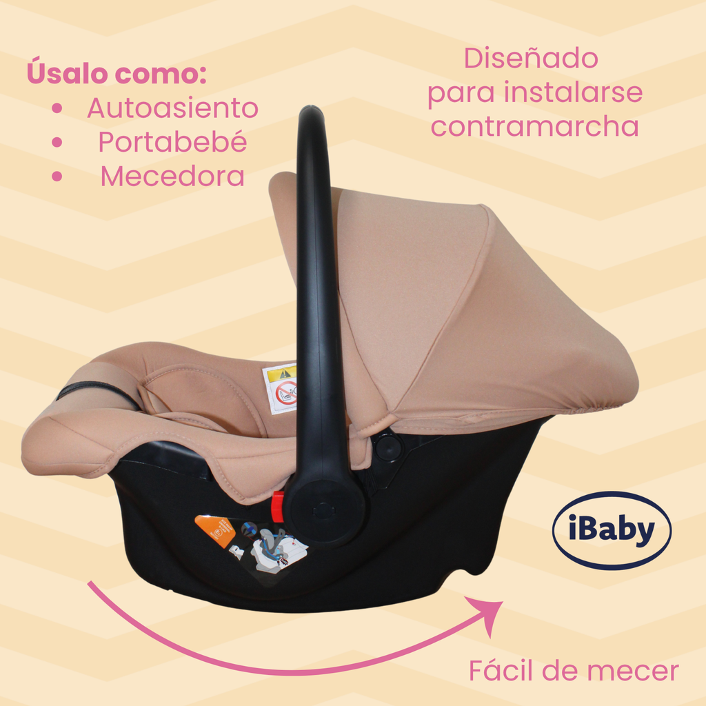Autoasiento Porta Bebés Grupo 0+ Portaré Ibaby 3 En 1 Portaré Gris