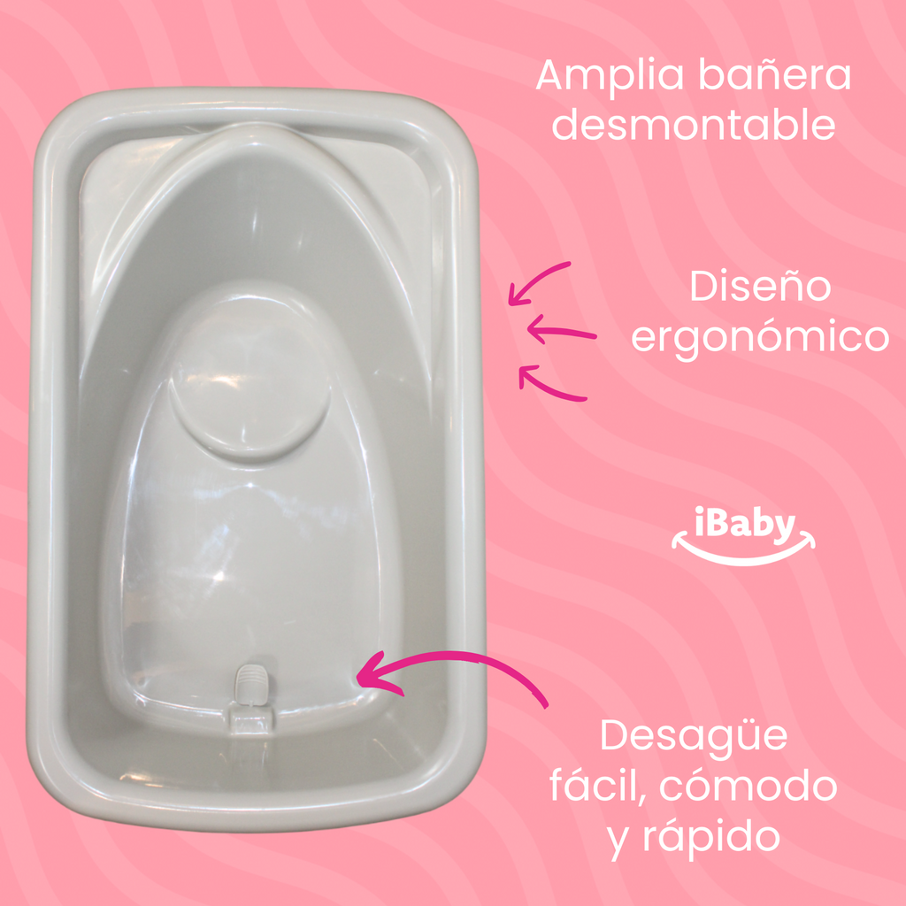 Bañera Para Bebé Plegable Con Cambiador