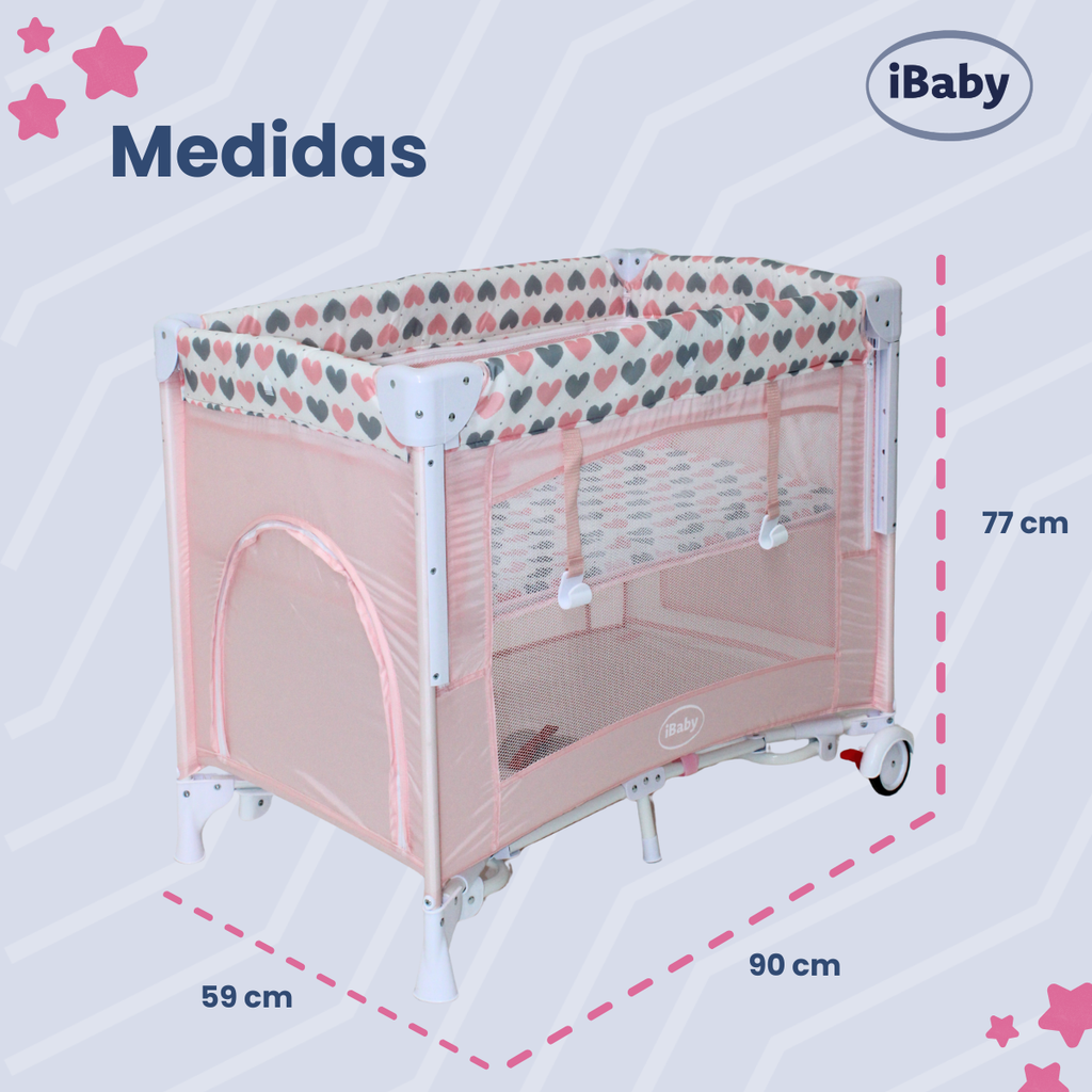 Cuna Corral Colecho MOM 4 ME ibaby Velo Alto Móvil Musical