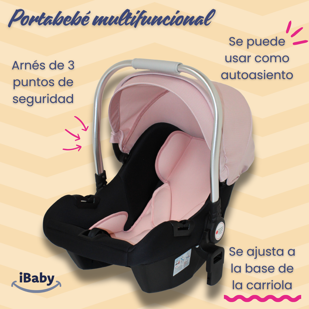 Carriola Ibaby Emma Elegante Mango Ajustable Y Reversible con portabebe