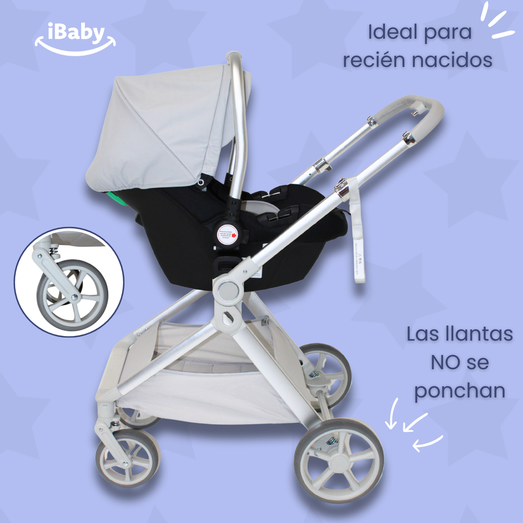 Carriola Ibaby Emma Elegante Mango Ajustable Y Reversible con portabebe