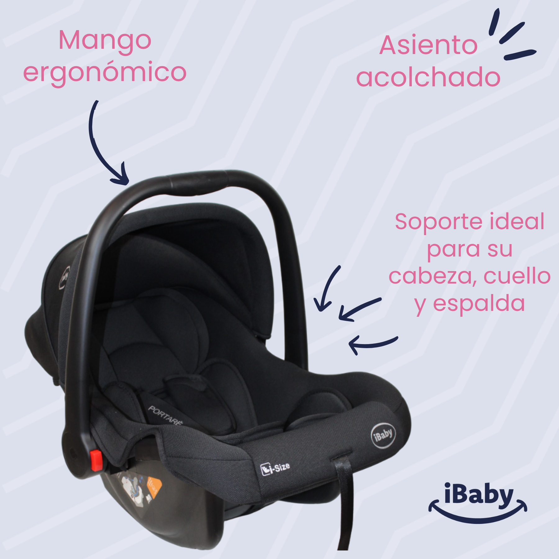 Autoasiento Porta Bebés Grupo 0+ Portaré Ibaby 3 En 1 Portaré Gris